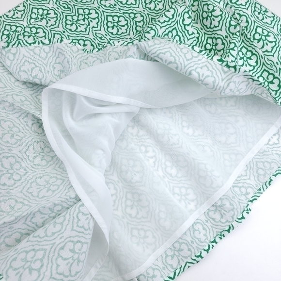 New THML Anthropologie  Green White Pleated Skirt Sz S - Picture 6 of 10